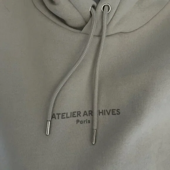 NWOT H&M Men's L'atelier Archives Hoodie, Beige, size S - Picture 3 of 11